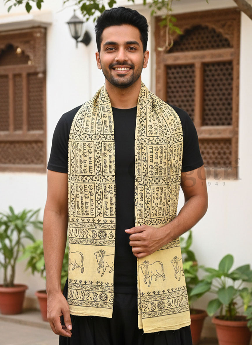 Harinam Chadar Block Print
