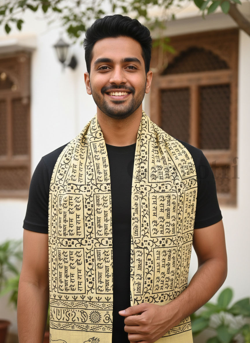 Harinam Chadar Block Print - Image 2