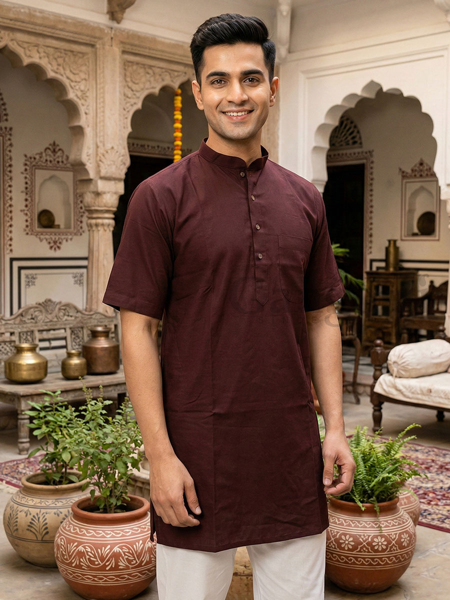 Jute Kurta Collar M