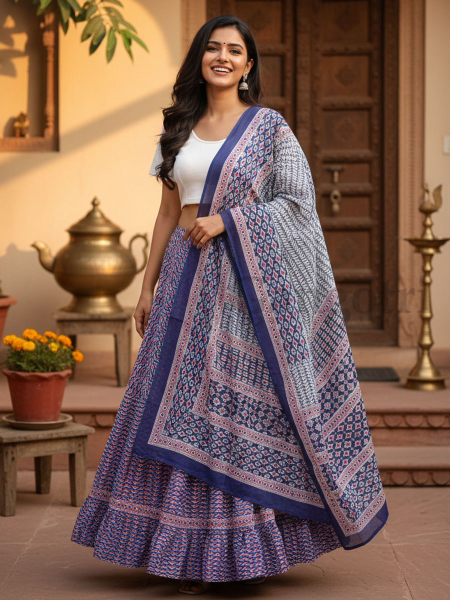 Skirt & Chadar Set S