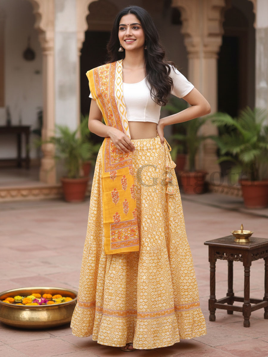Skirt & Chadar Set S