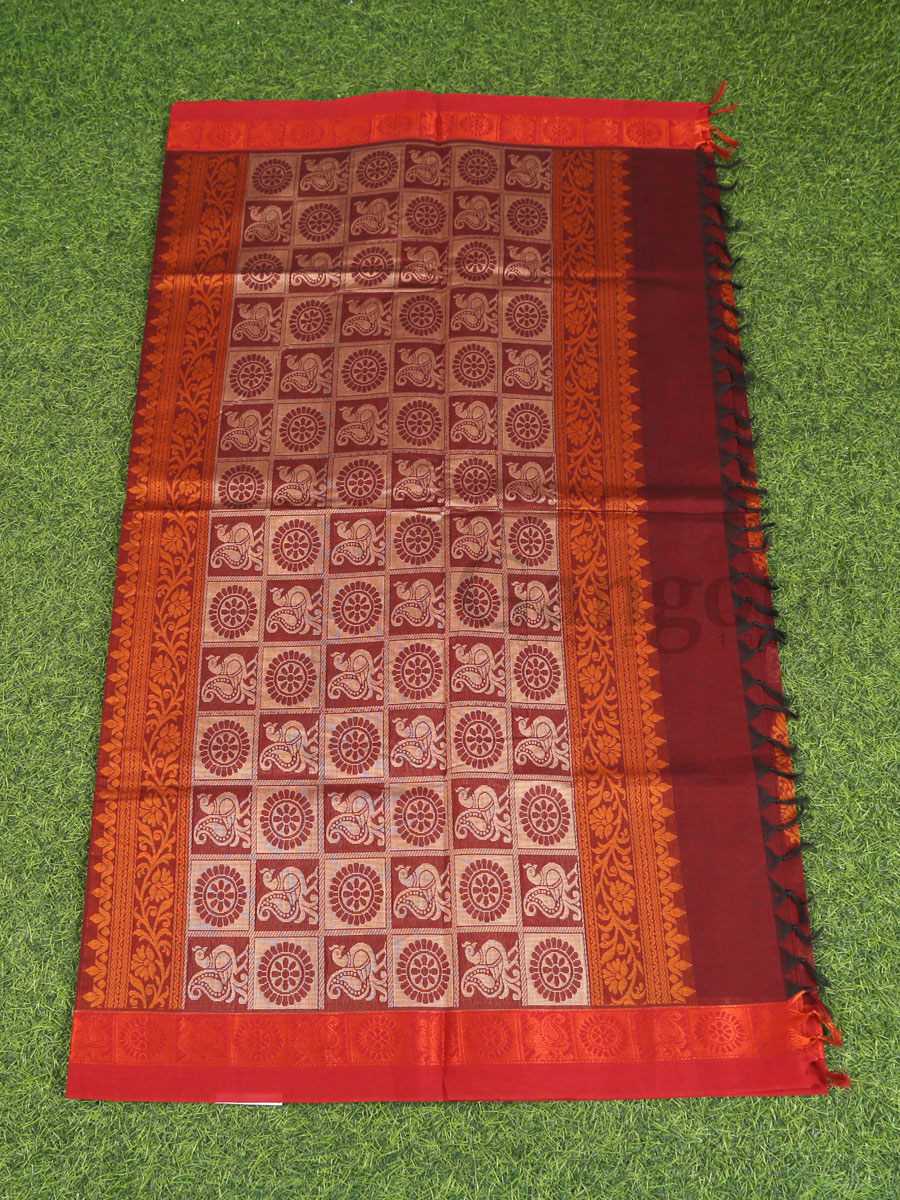 South Indian Cotton Saree - Image 4