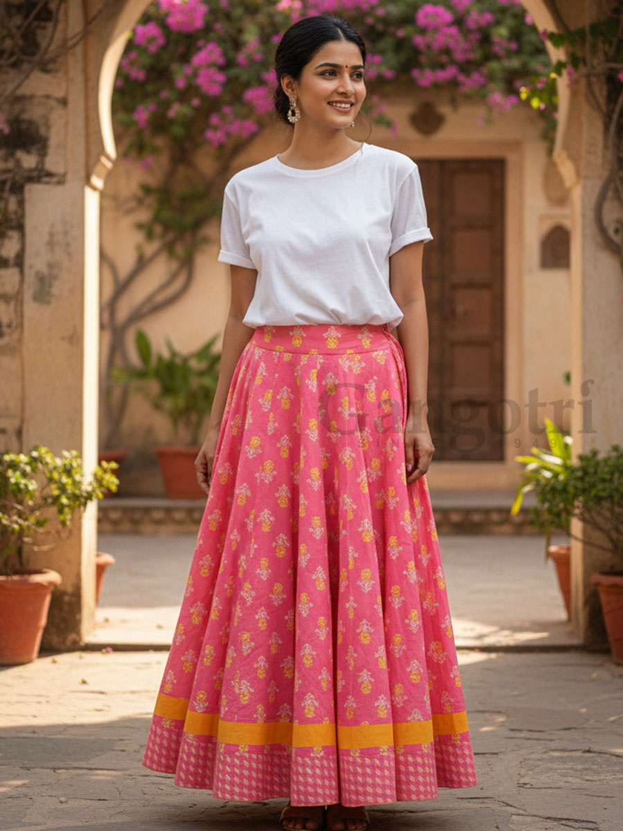 Kusumalika Cotton Skirt L