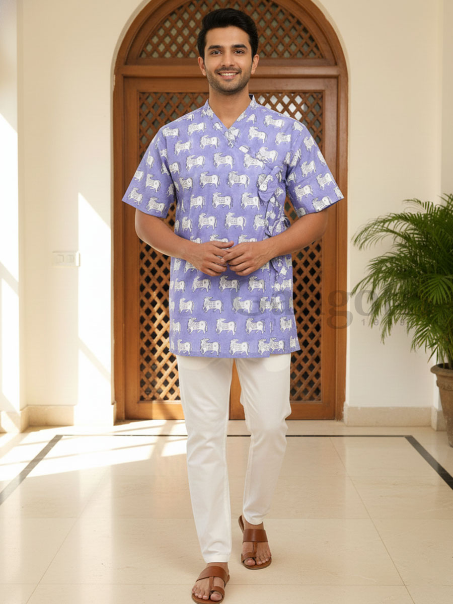 Cotton Printed Kirtan Bagalbandi XL