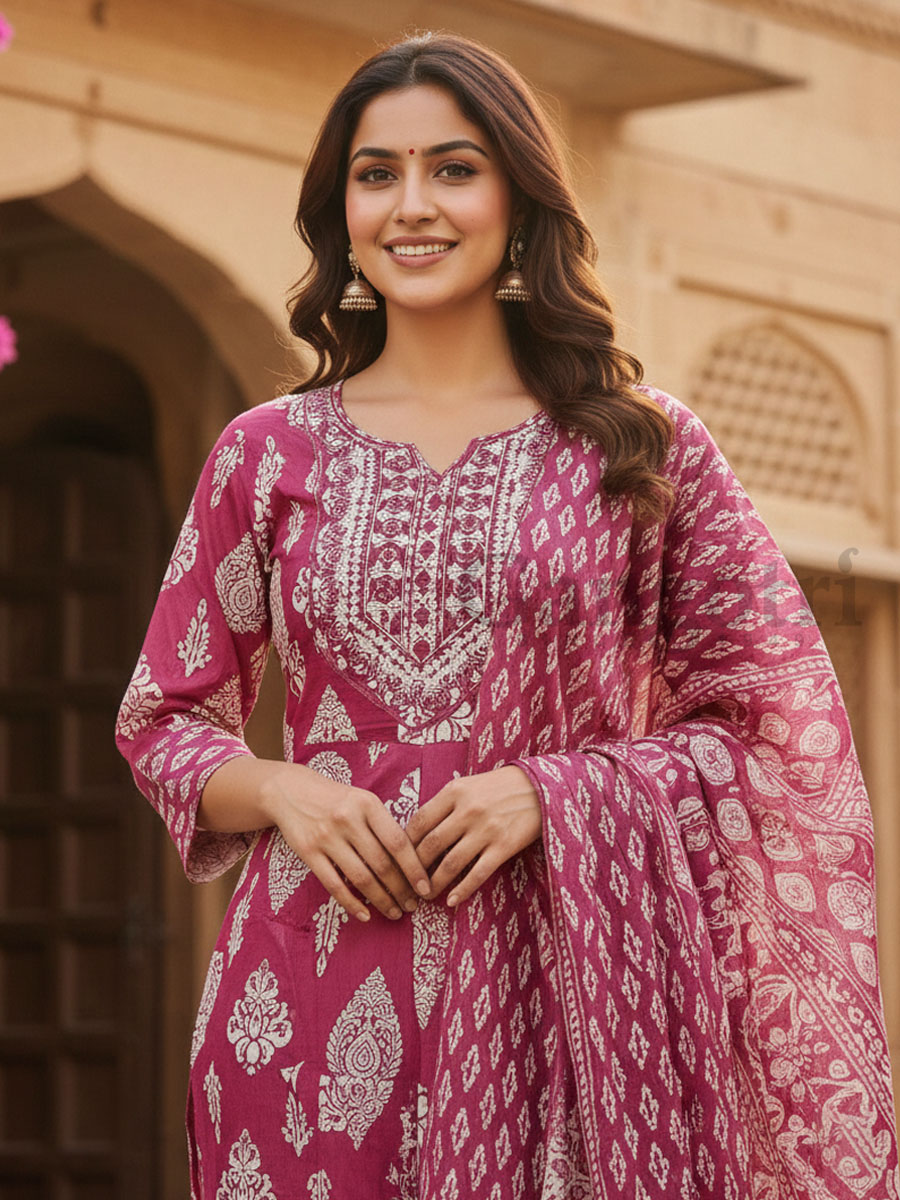 Cotton Printed Suit M - Image 2