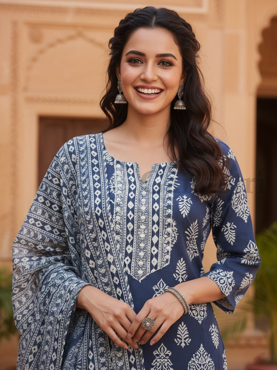 Cotton Printed Suit M - Image 2