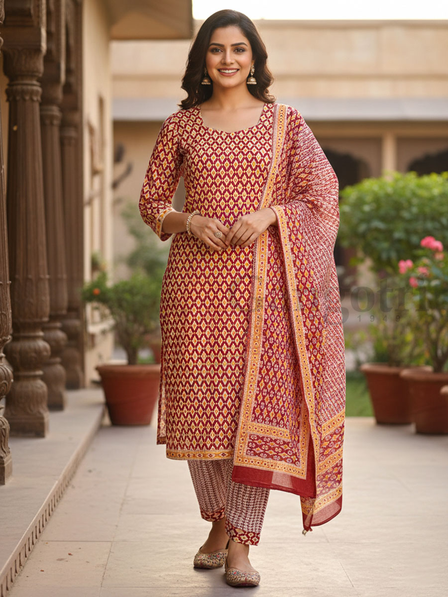 Cotton Printed Suit S