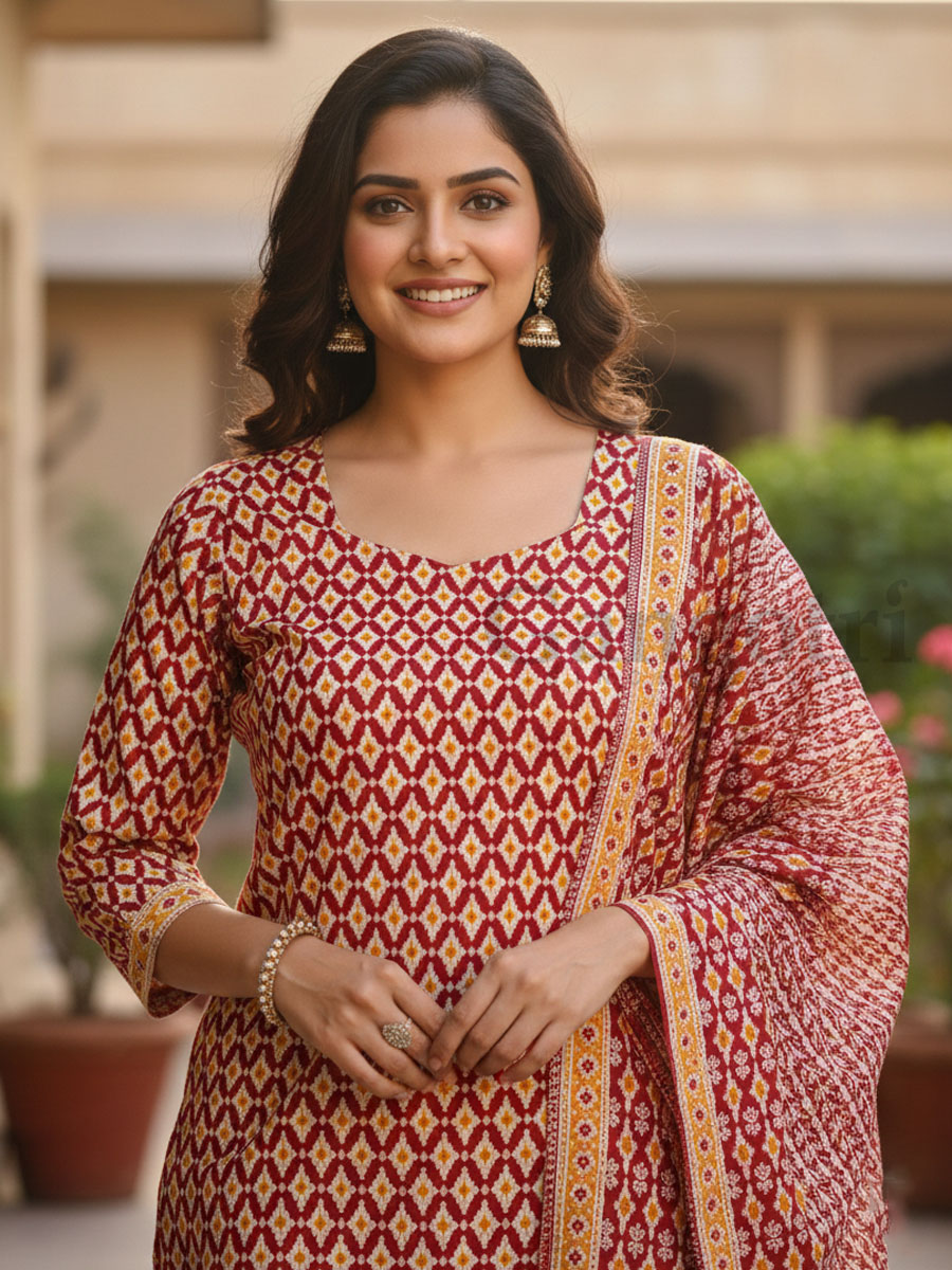 Cotton Printed Suit S - Image 2