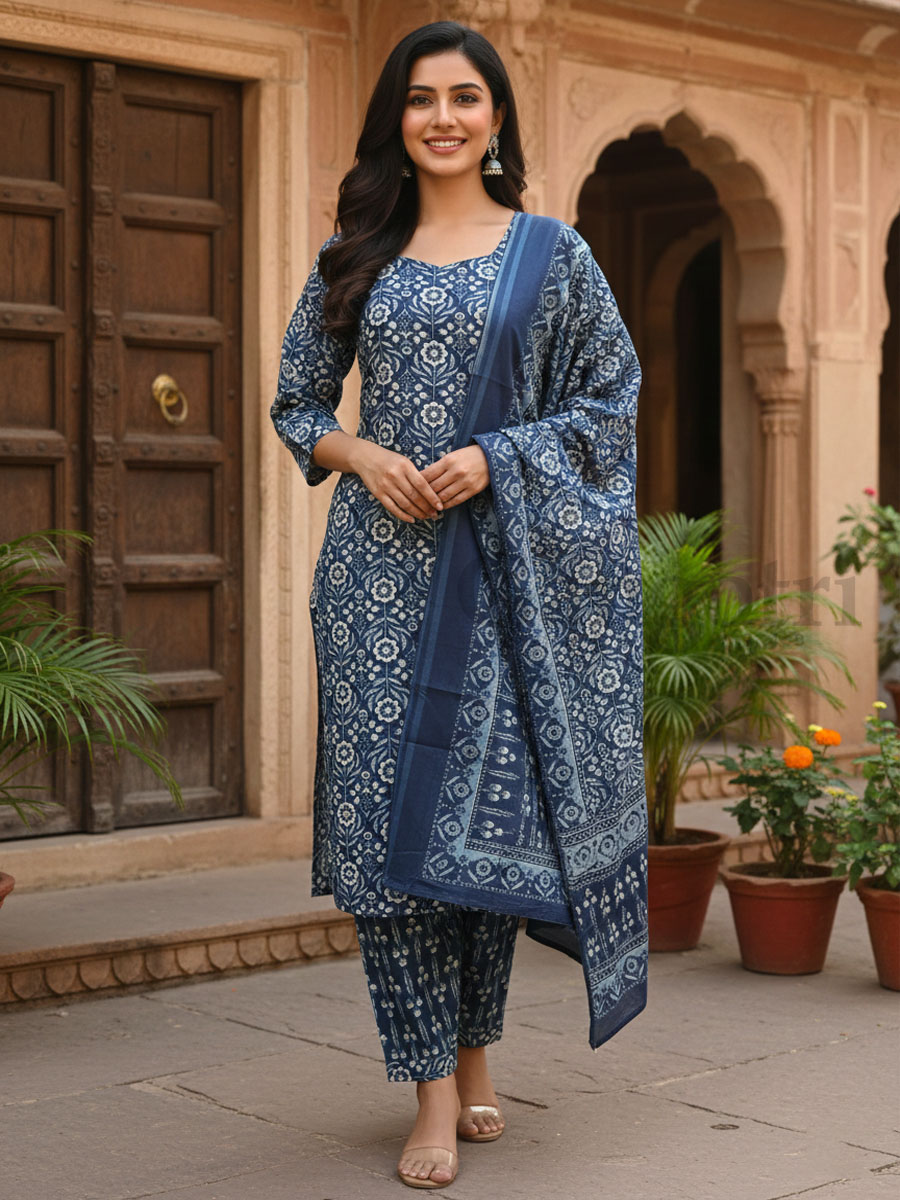 Cotton Printed Suit S