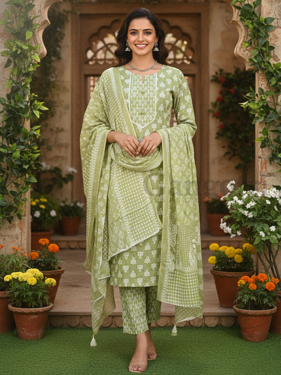 Cotton Printed Suit S