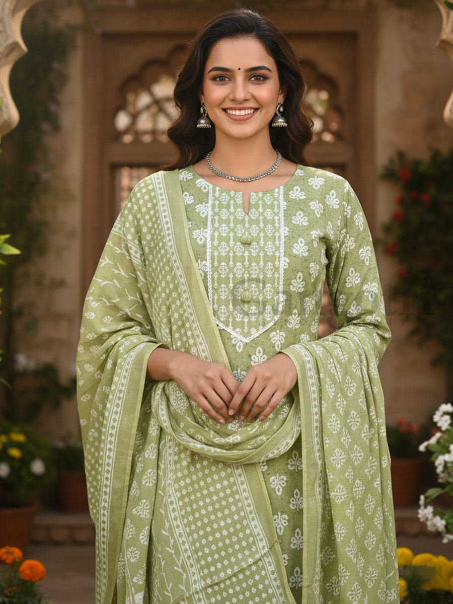 Cotton Printed Suit S - Image 2