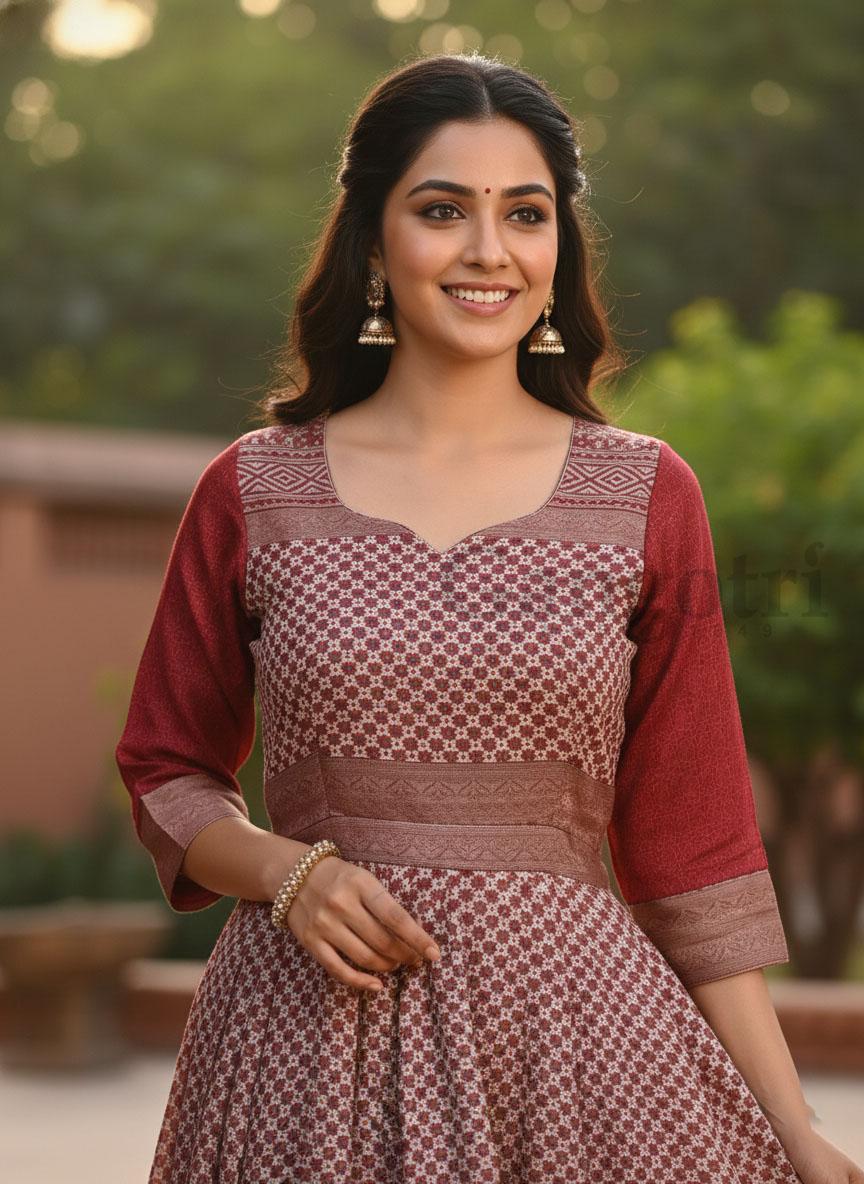 Arunika Crepe Anarkali XL - Image 2