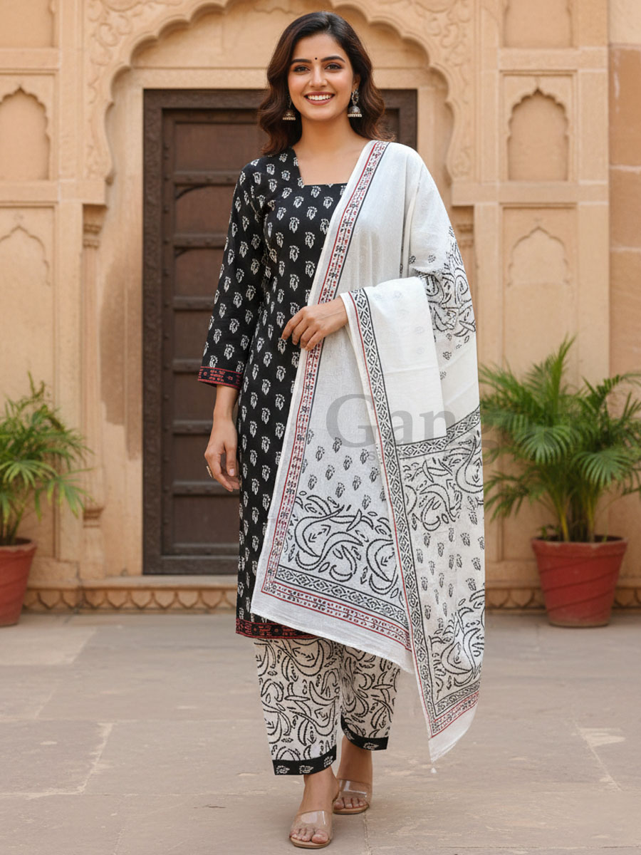 Cotton Printed Suit XL