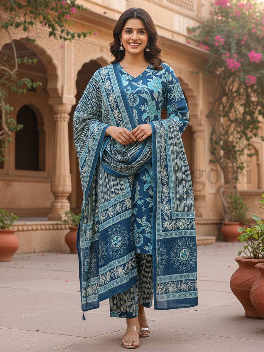 Cotton Printed Suit 2XL