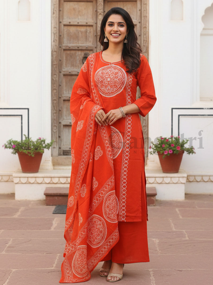Cotton Printed Suit 2XL