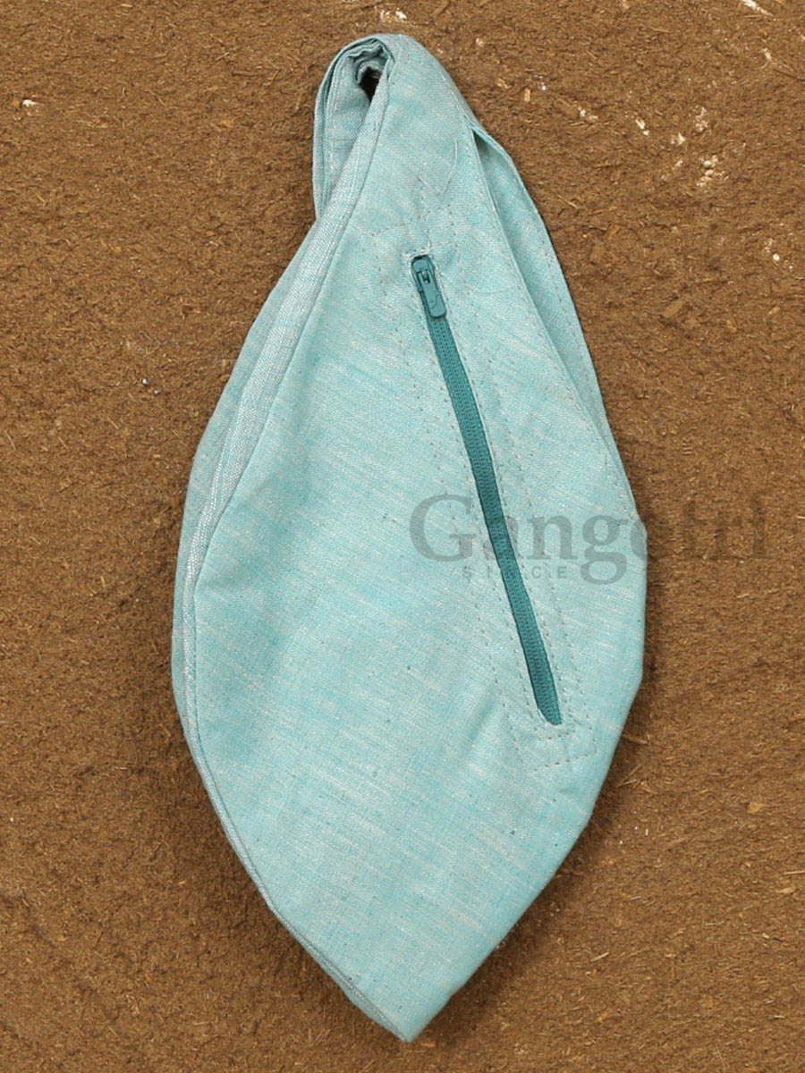 Silk Plain Zipped Bead Bag