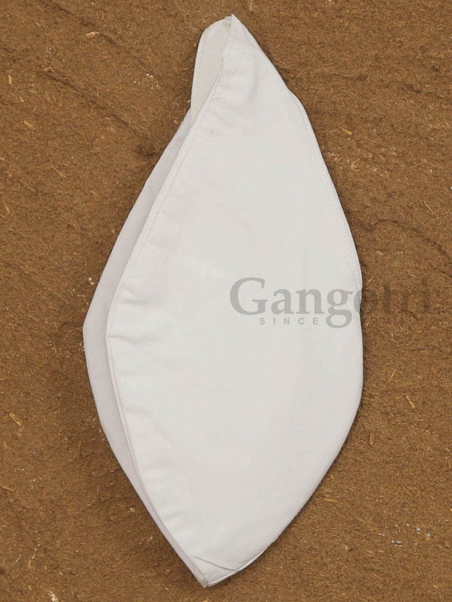Cotton Plain White Bead Bag