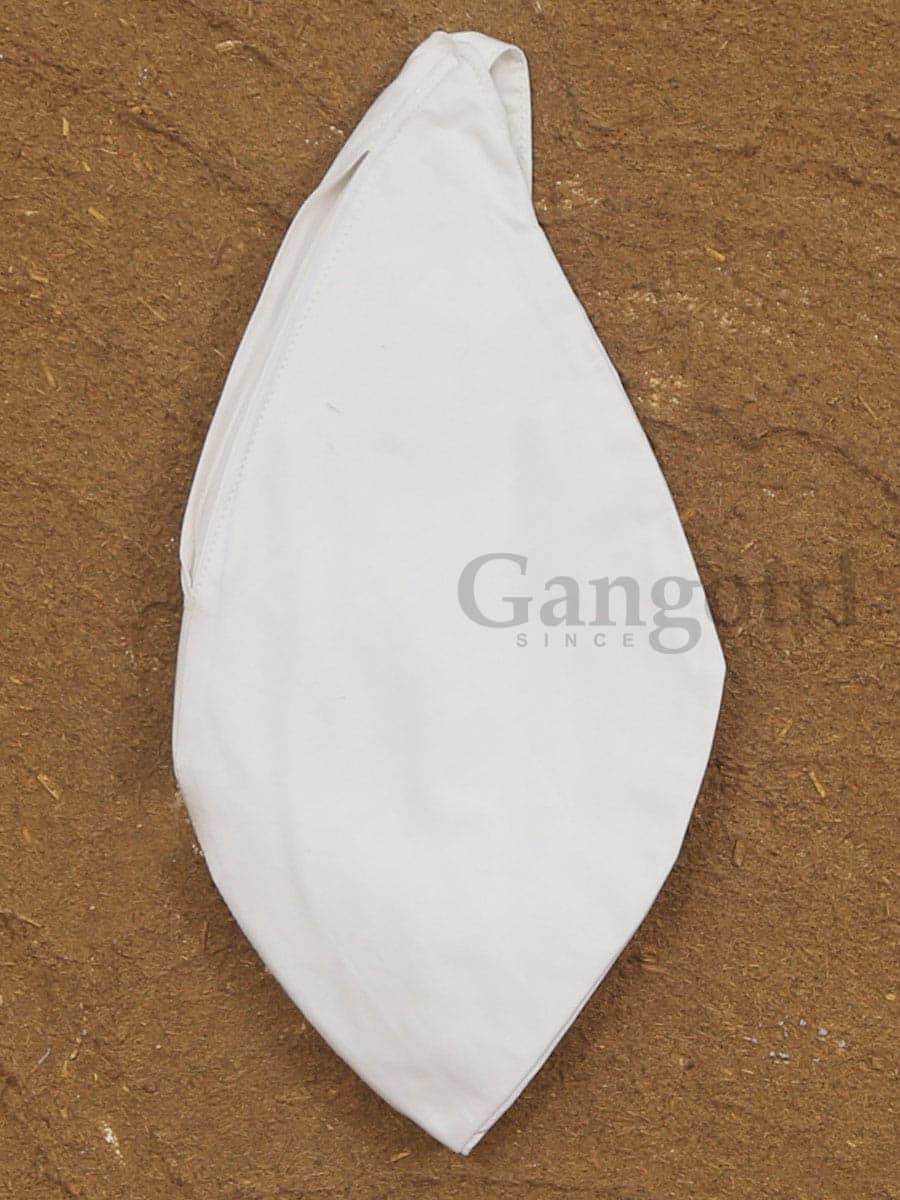 Cotton Plain White Bead Bag - Image 2