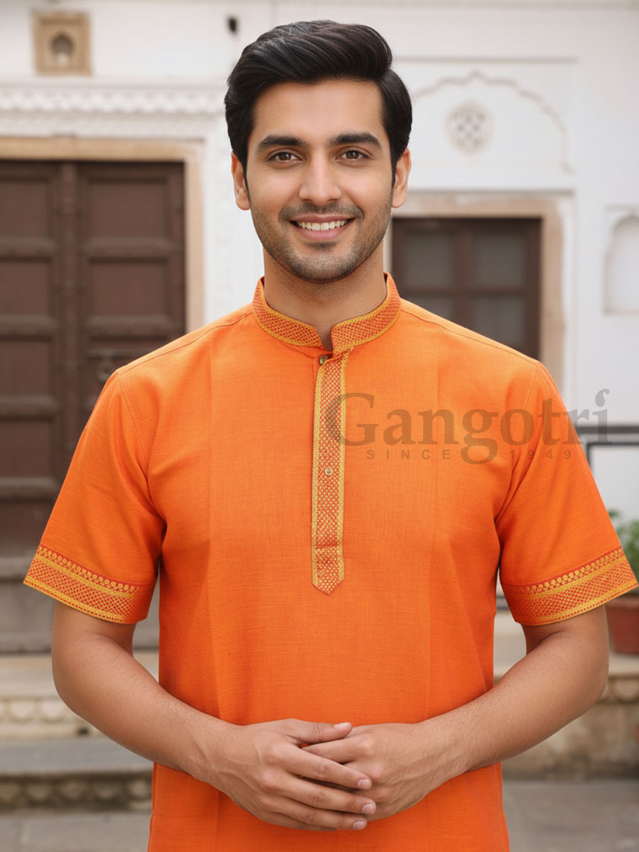 Kurta Kirtan Plain Bordered M - Image 2