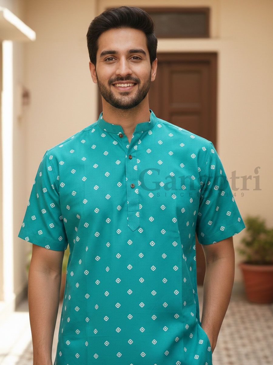 Kurta Kirtan Cotton Printed M - Image 2