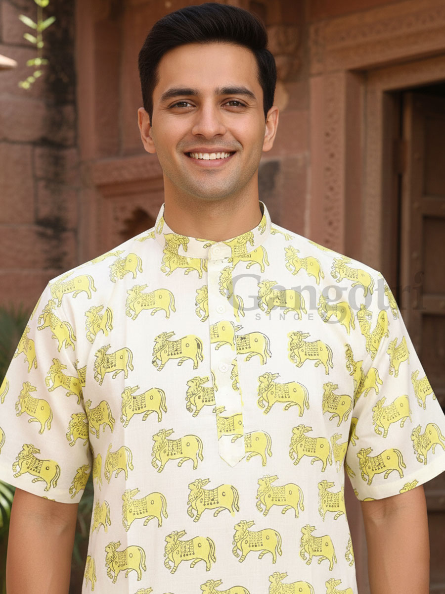 Kurta Kirtan Cotton Printed M - Image 2