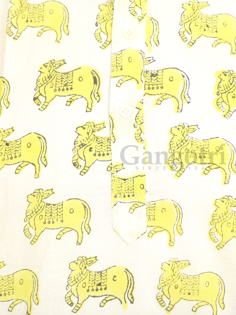 Kurta Kirtan Cotton Printed M - Image 3