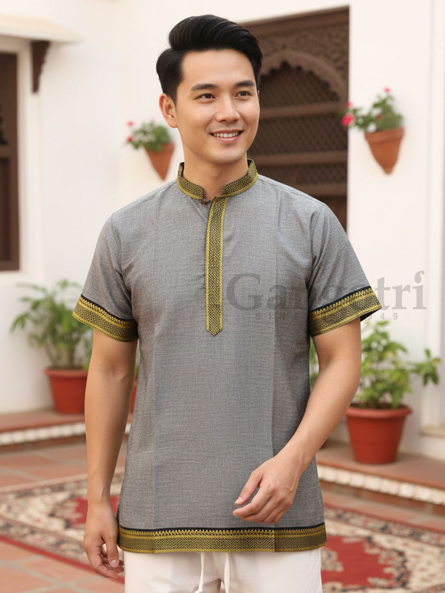 Kurta Kirtan Plain Bordered S