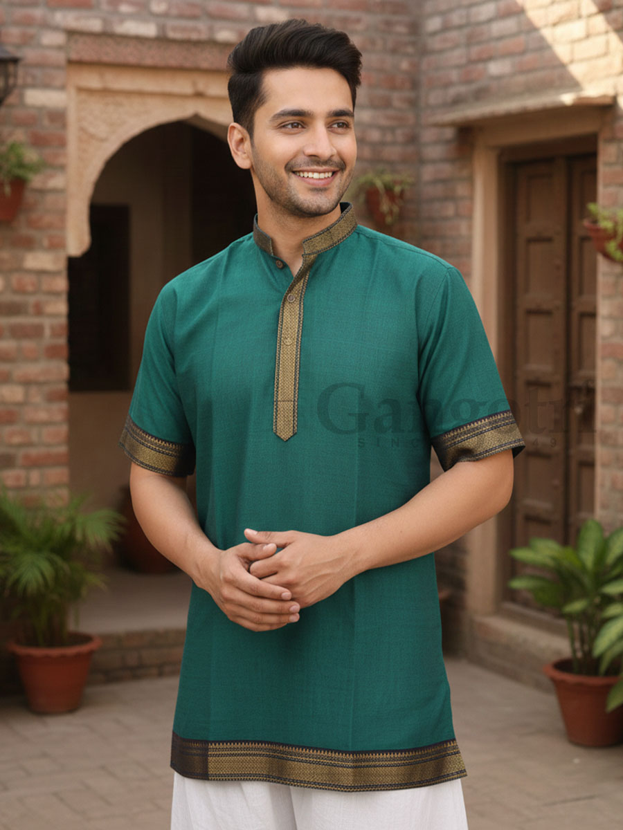 Kurta Kirtan Plain Bordered S