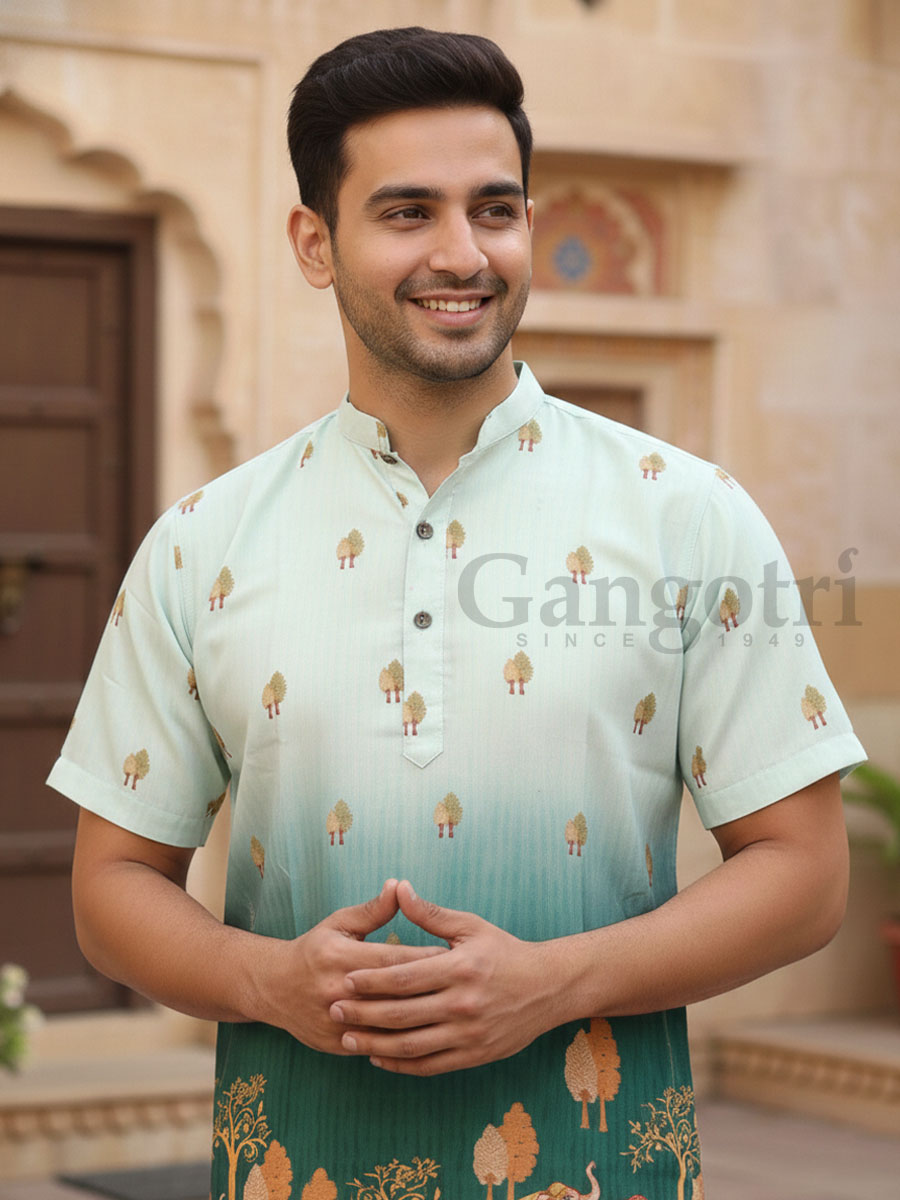 Kurta Kirtan Cotton Printed S - Image 2