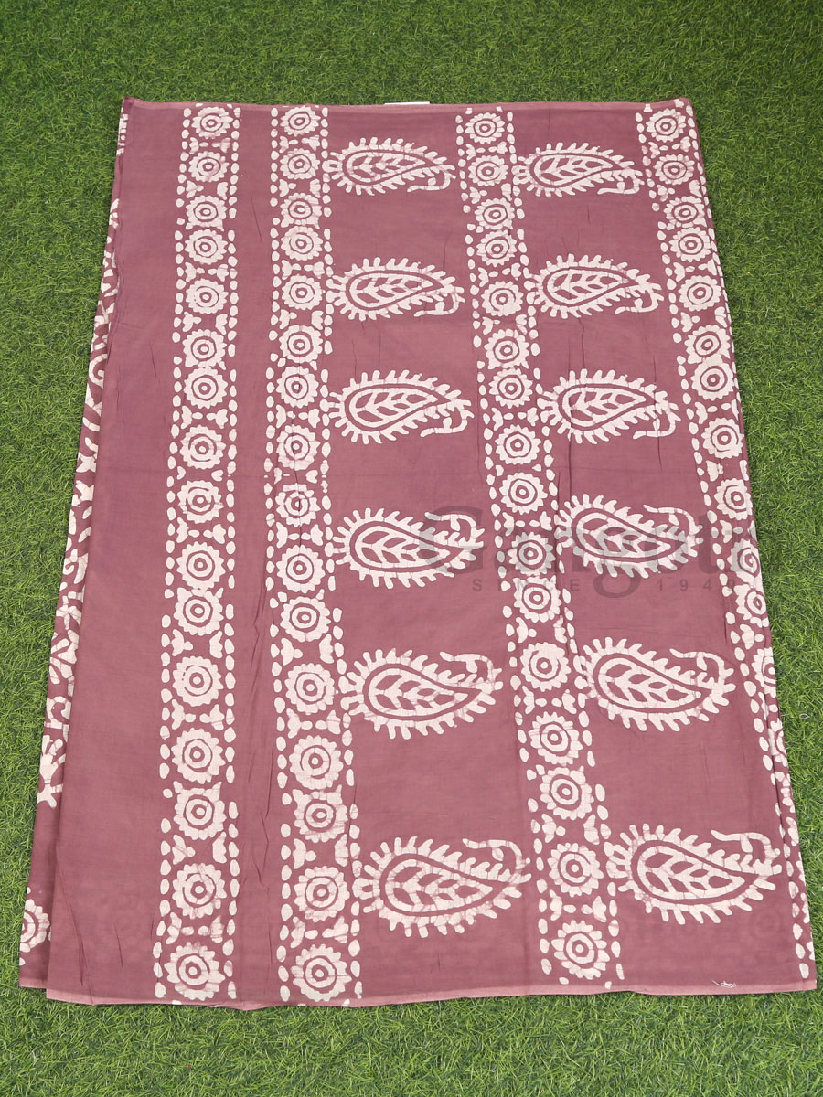 Handblock Cotton Printed Saree - Image 4