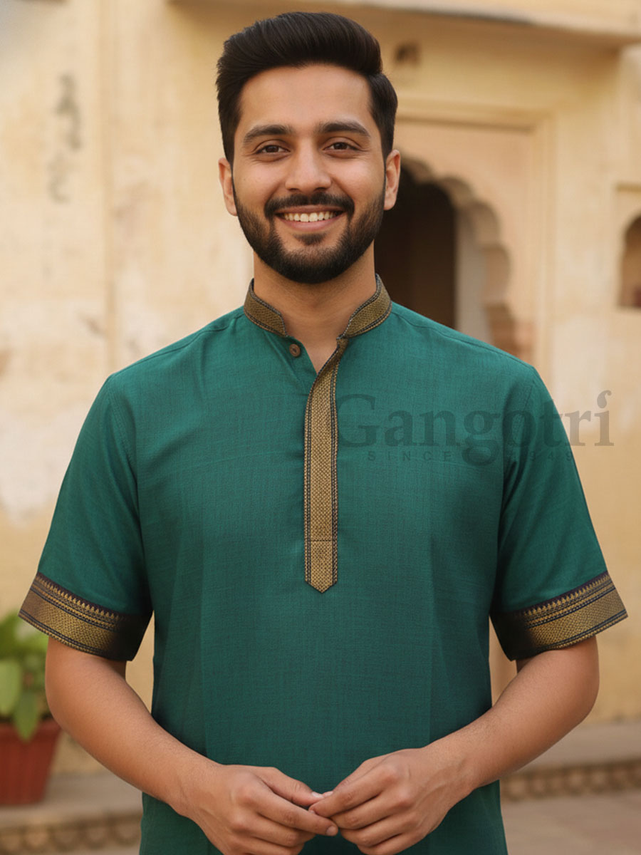Kurta Kirtan Plain Bordered 2XL - Image 2