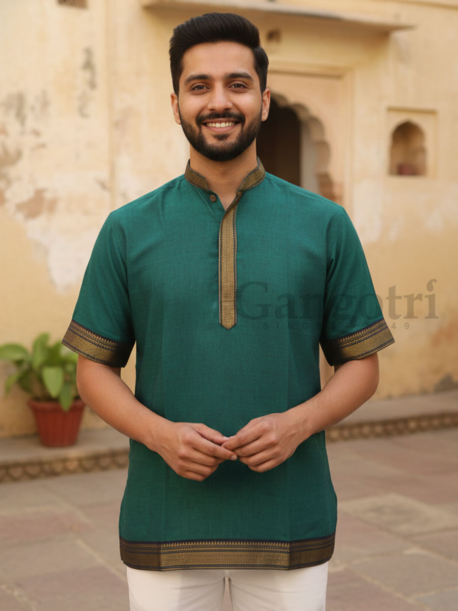 Kurta Kirtan Plain Bordered 2XL