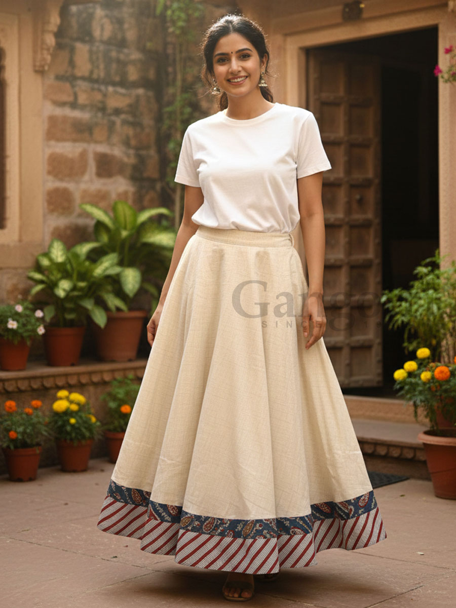 Gaurasika Cotton Skirt L