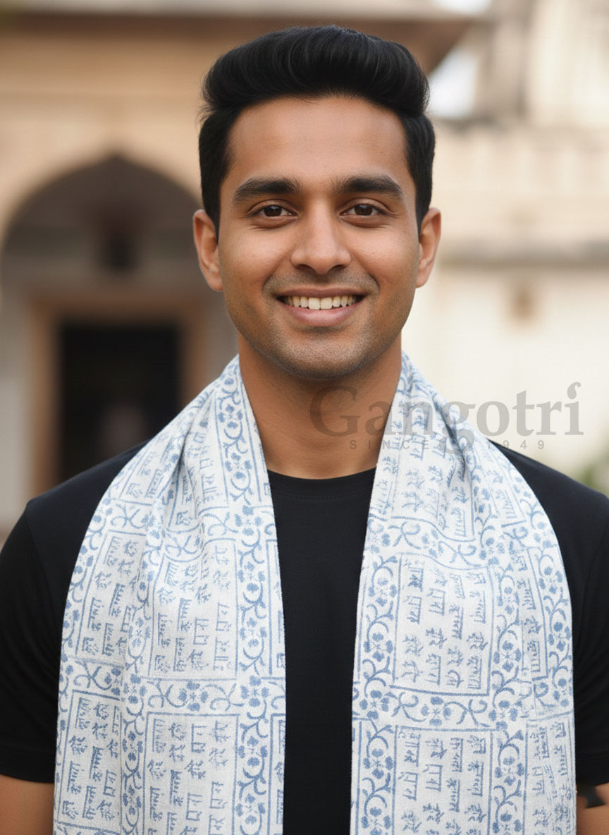 Harinam Chadar Block Print - Image 2