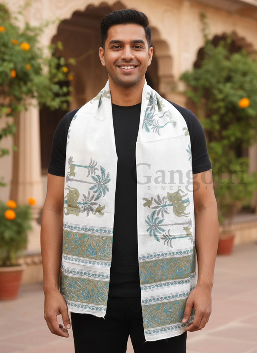 Harinam Chadar Block Print