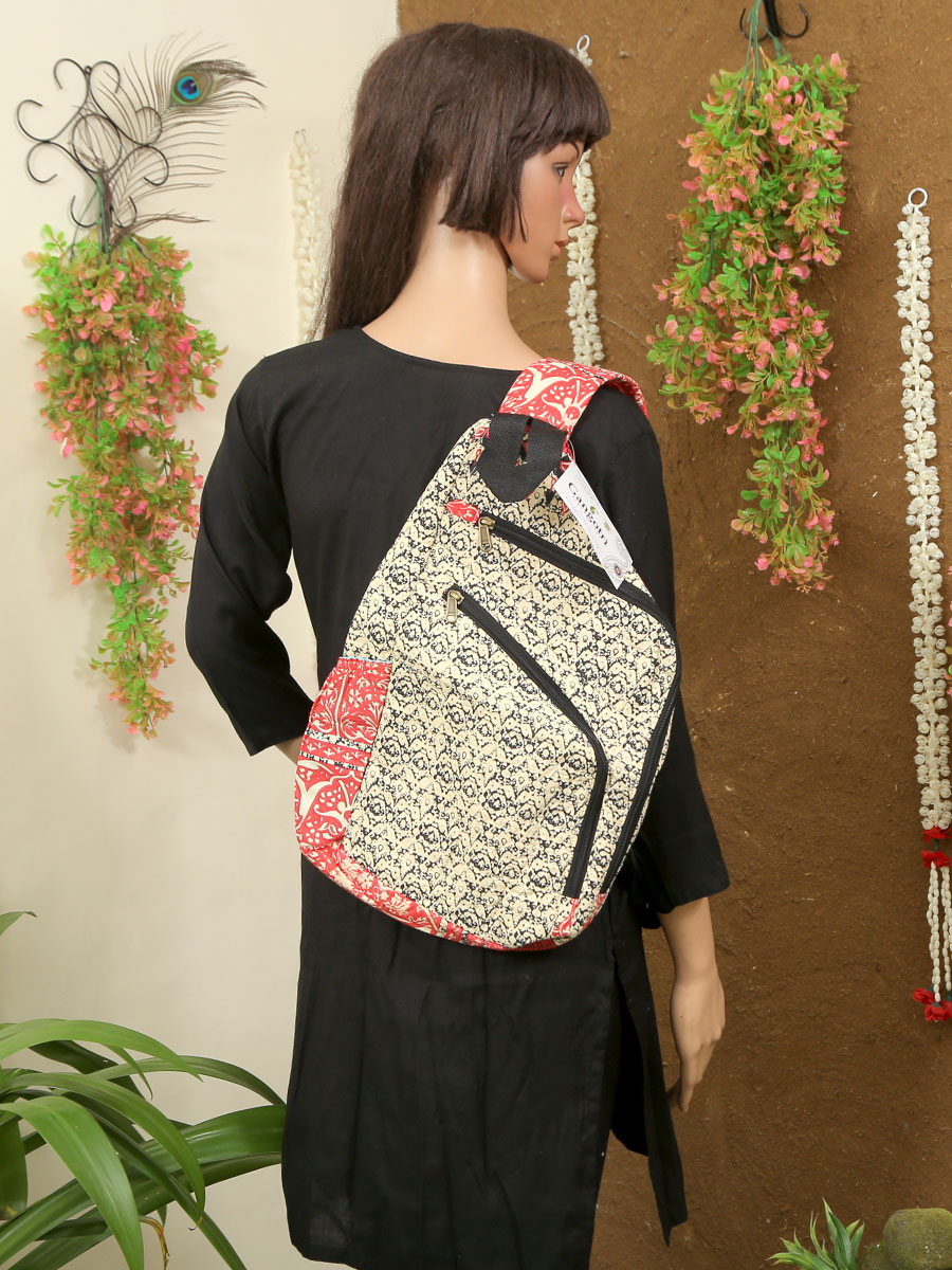Handmade Double Zip Cotton Bag