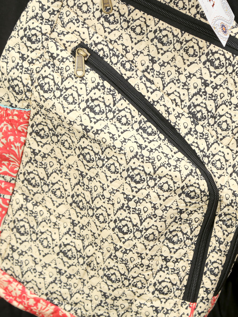 Handmade Double Zip Cotton Bag - Image 2