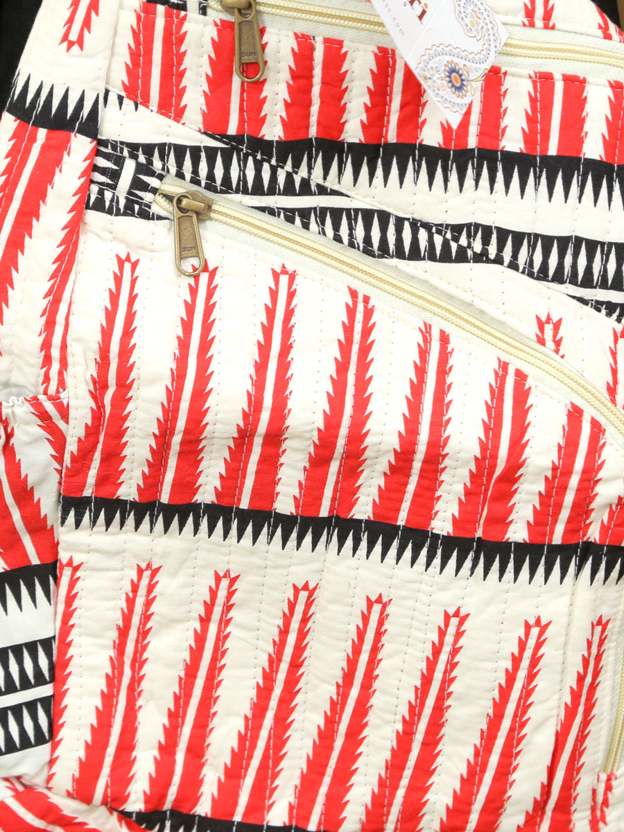 Handmade Double Zip Cotton Bag - Image 2