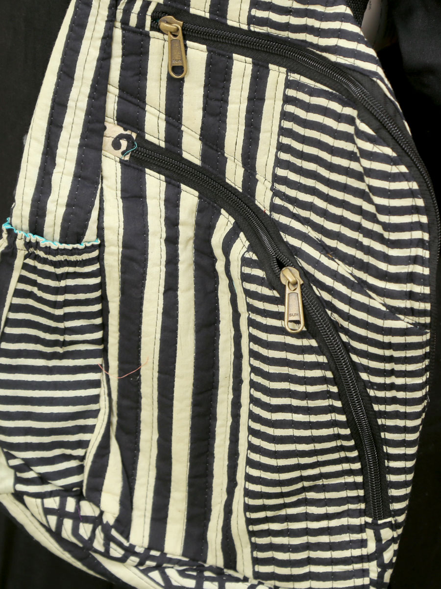Handmade Double Zip Cotton Bag - Image 2