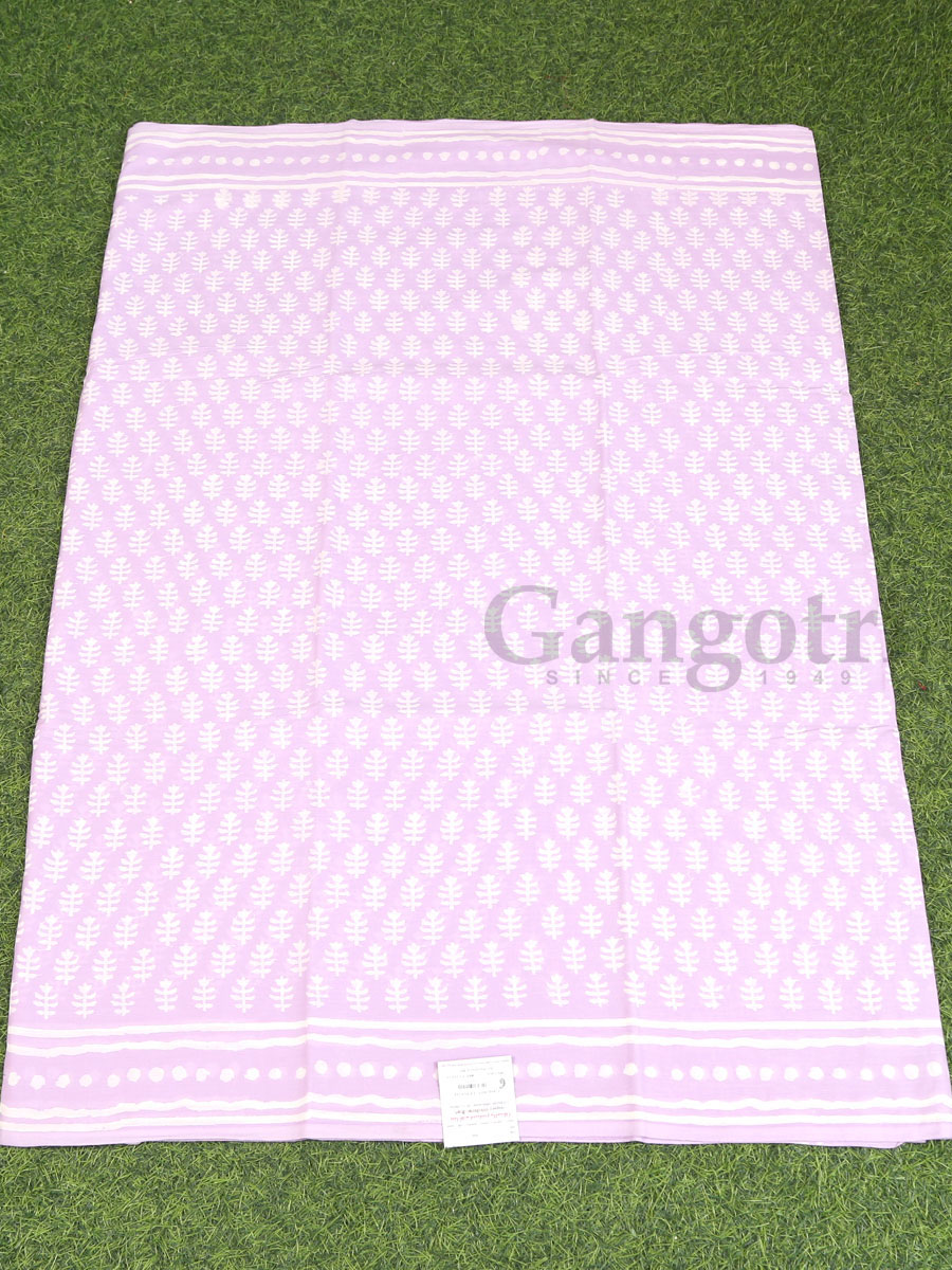 Handblock Cotton Printed Saree - Image 3