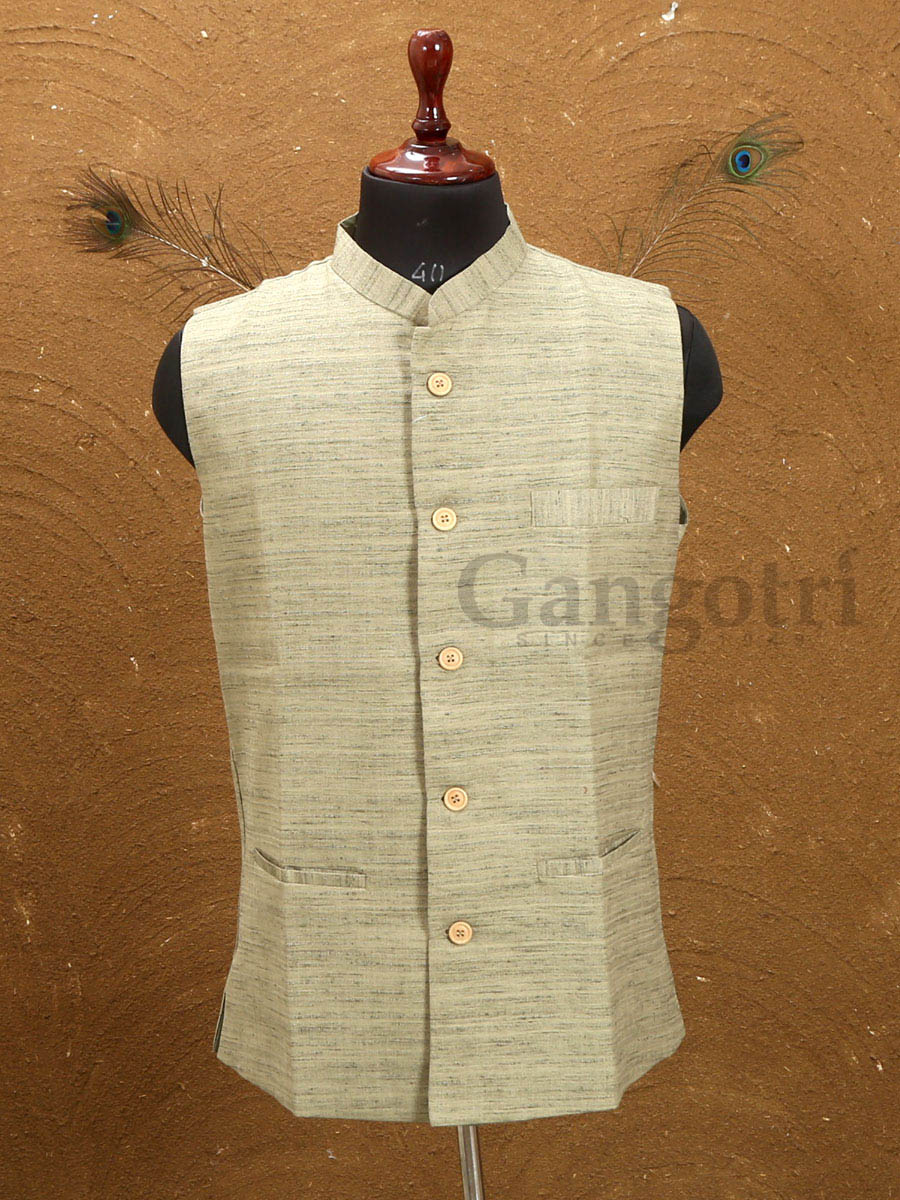 Mens Khaddar Vestcoat L