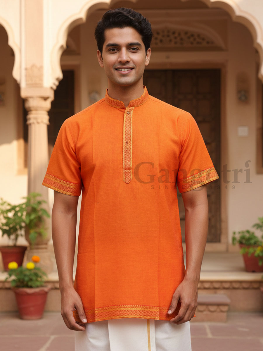 Kurta Kirtan Plain Bordered 2XL