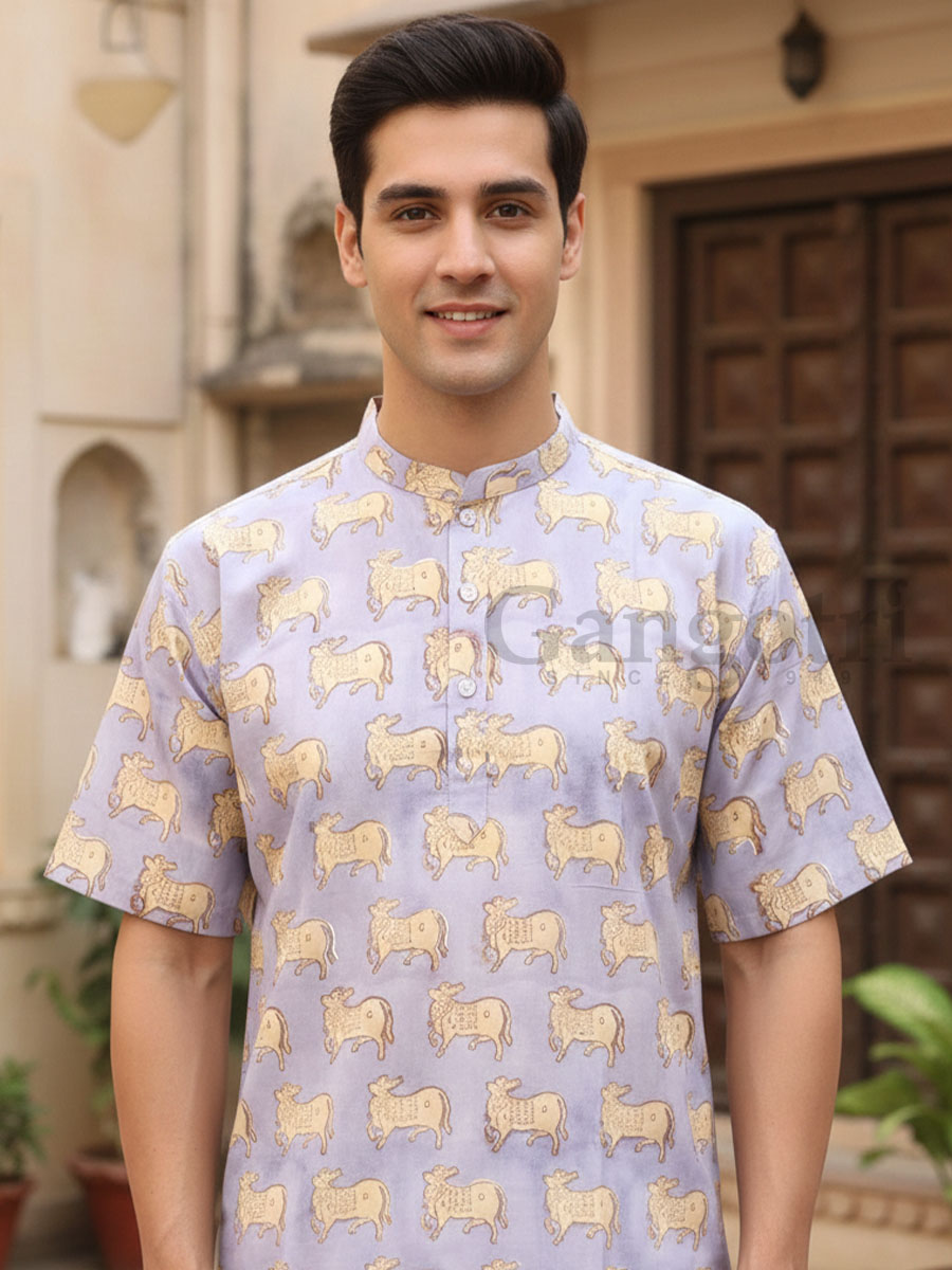 Kurta Kirtan Cotton Printed 2XL - Image 2