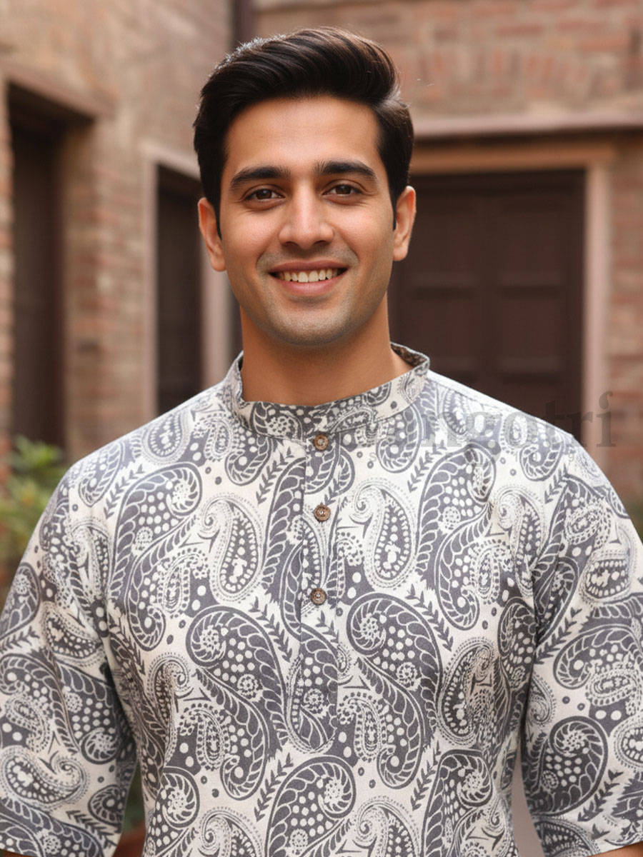 Kurta Kirtan Cotton Printed 2XL - Image 2