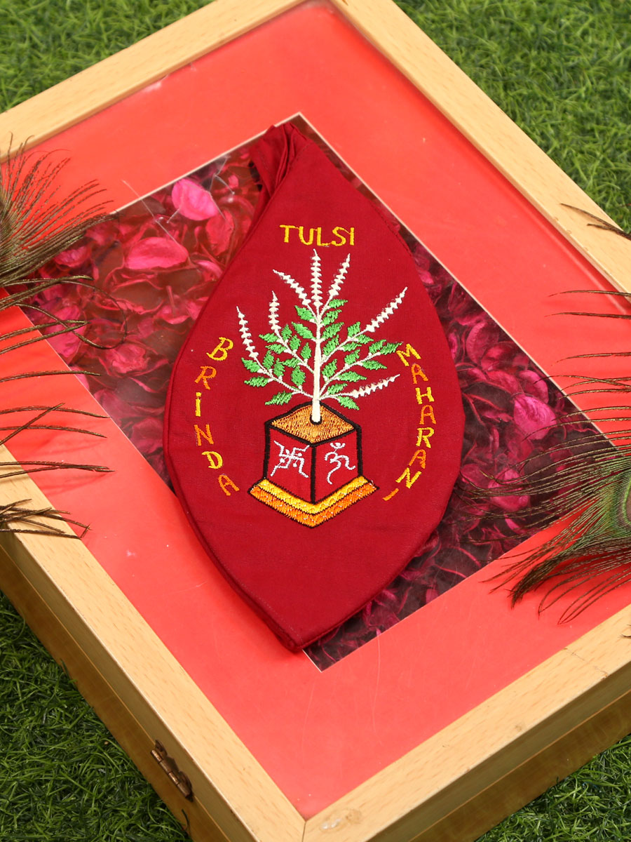 Sri Tulsi Maharani Embroidered Bead Bag