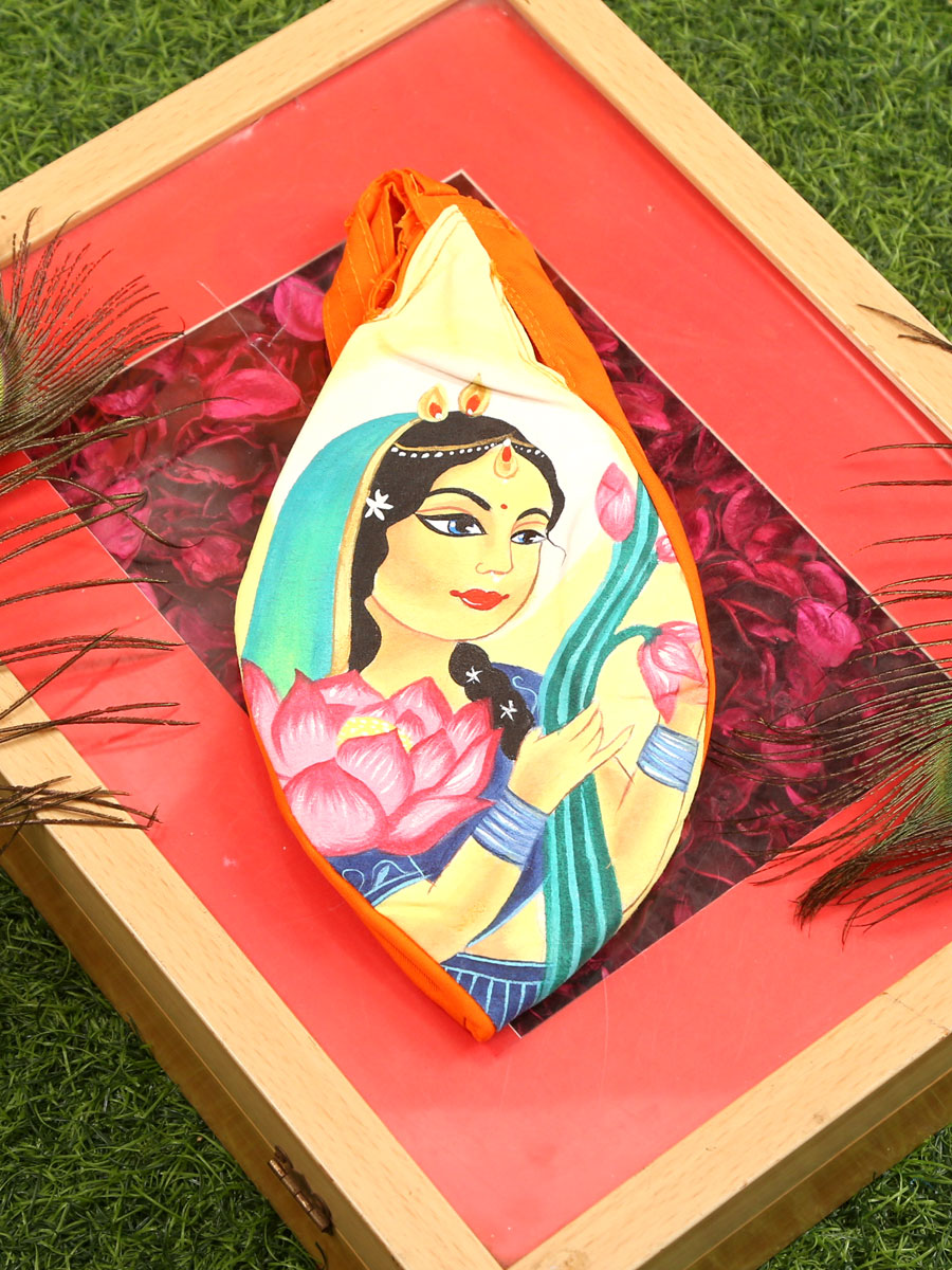 Srimati Radharani Hand Painted Bead Bag