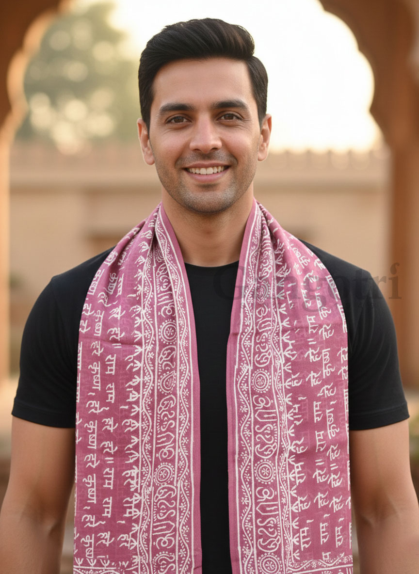 Harinam Chadar Block Print - Image 2