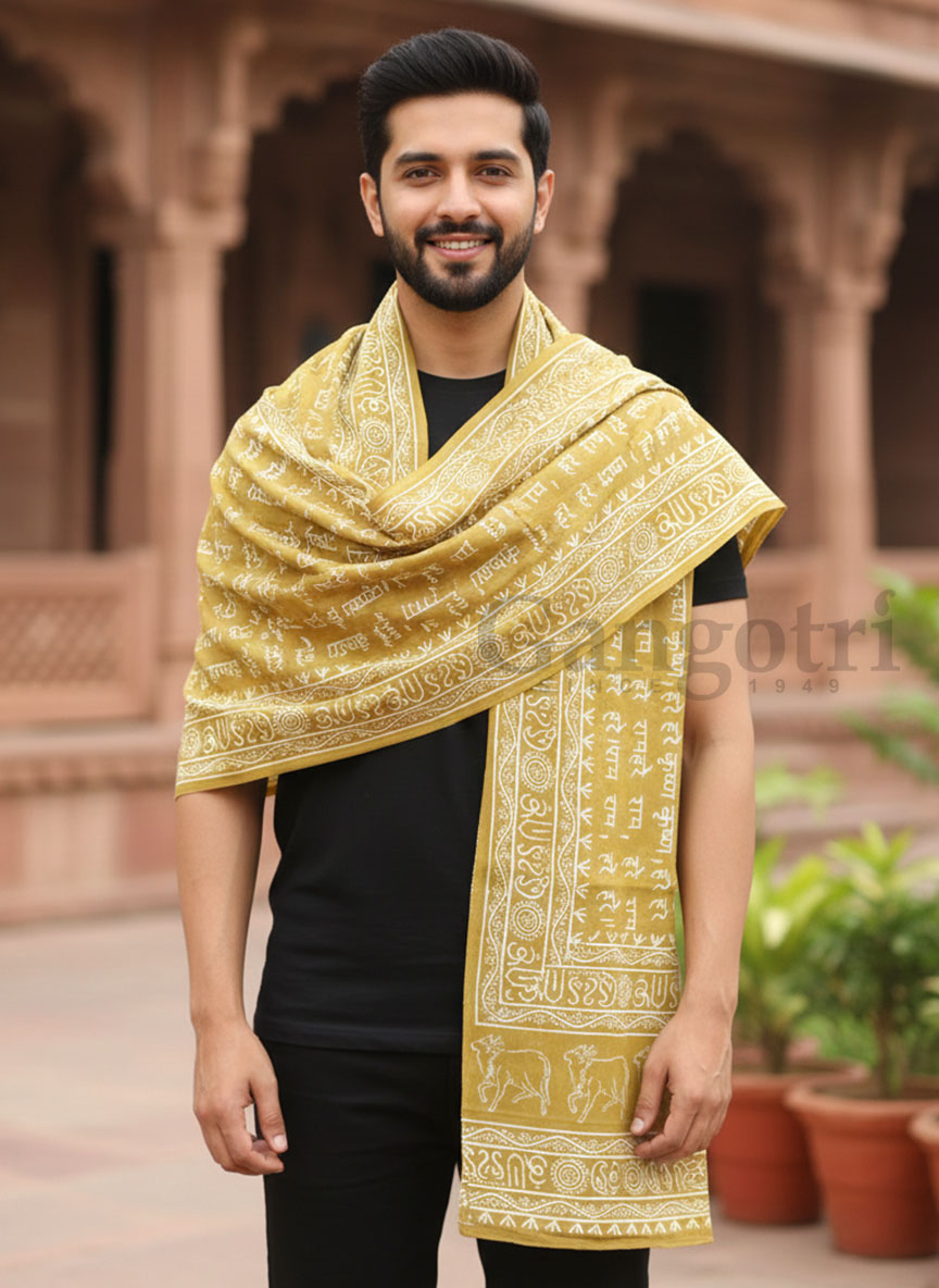 Harinam Chadar Block Print