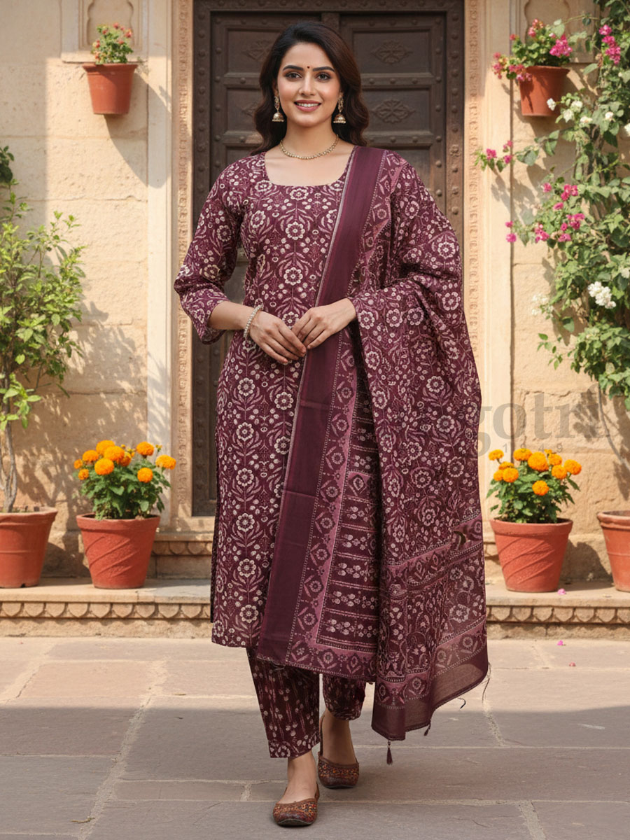 Cotton Printed Suit L