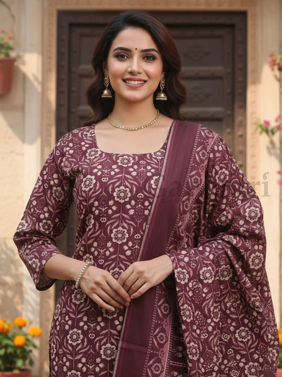 Cotton Printed Suit L - Image 2